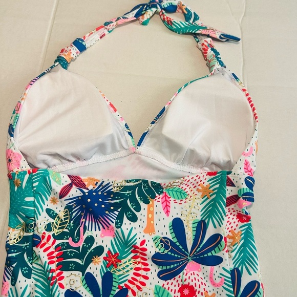 Teemi Tropical Floral Swimsuit new no tags # A2 - Picture 3 of 5